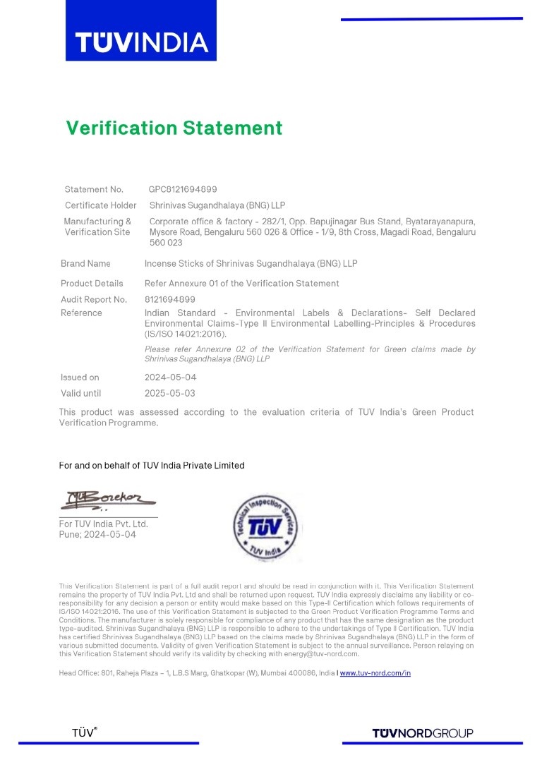 GREEN PRODUCT CERTIFICATE (2024-25)